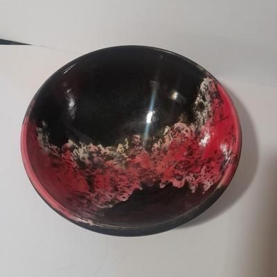 Beautiful, signed "Marty B" glazed pottery bowl.
