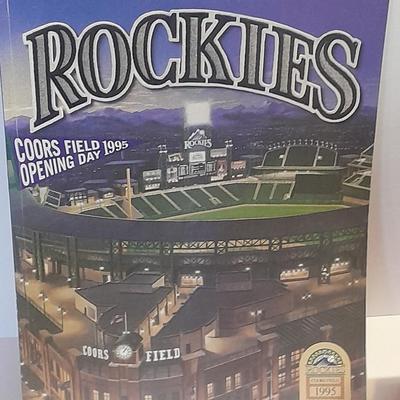 Colorado Rockies Memorabilia Larry Walker # 33 holographic card, coke collector's bottles, Baseball cap, scorecard magazine and more