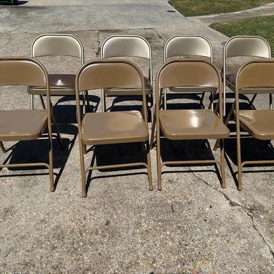 8 Metal Folding Chairs