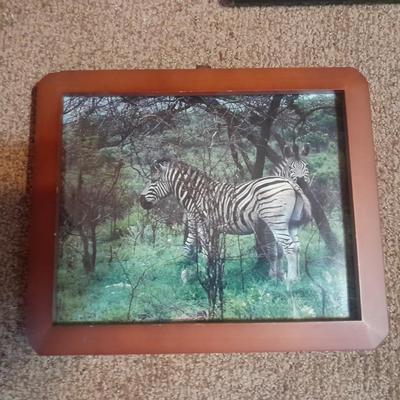 Three framed African wildlife pictures / photographs Hippo, Giraffe, and Zebra