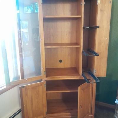 Tall media cabinet / stereo cabinet with media storage