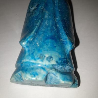 Carved stone man - Real blue stone