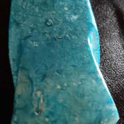 Carved stone man - Real blue stone