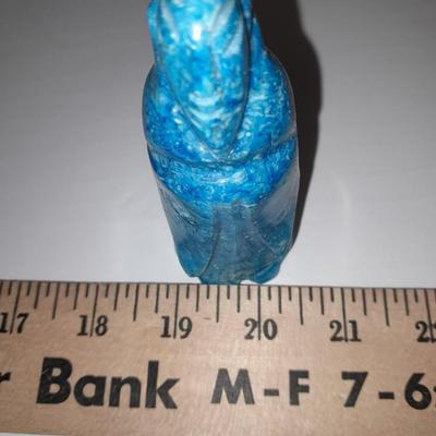 Carved stone man - Real blue stone