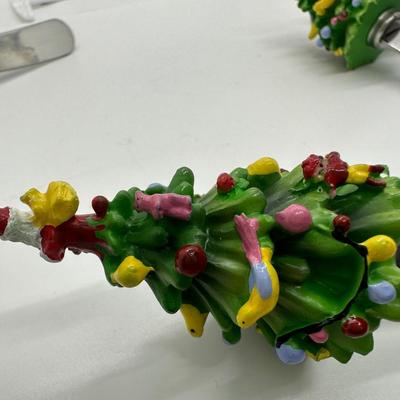 Set Of (4) Spode Stainless Christmas Tree Spreaders