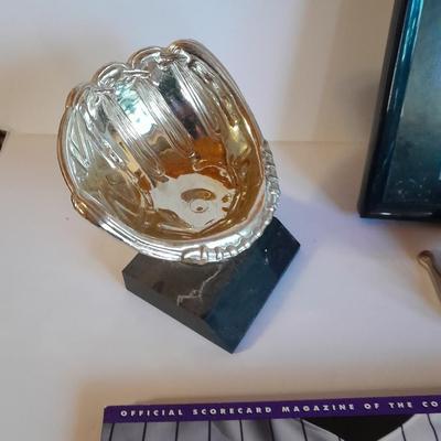 Colorado Rockies Memorabilia, Framed Todd Helton picture 6 pack collectors' bottles, gold mitt figure, scorecard magazine and more