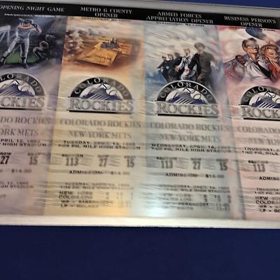 Colorado Rockies Collectible tickets and calendar