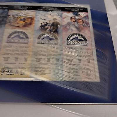 Colorado Rockies Collectible tickets and calendar