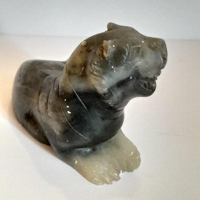 Antique Stone figure with small gargoyle figure