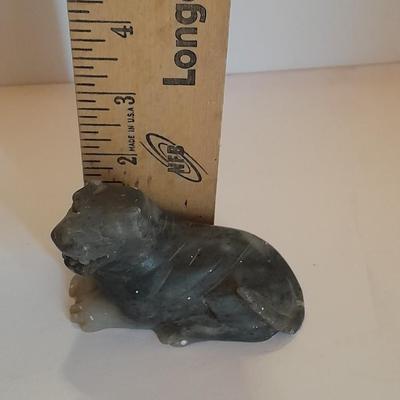 Antique Stone figure with small gargoyle figure