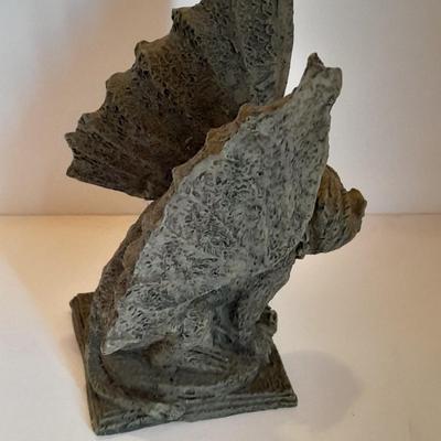 Antique Stone figure with small gargoyle figure