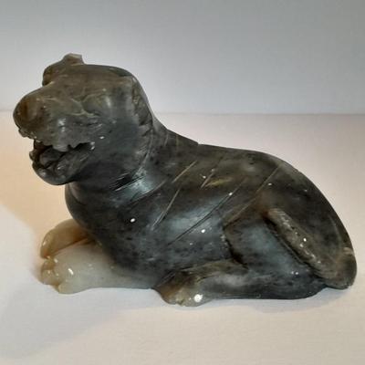 Antique Stone figure with small gargoyle figure
