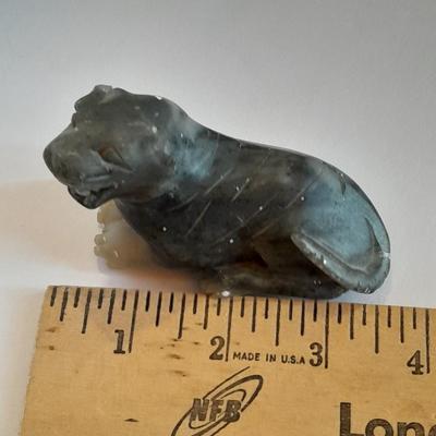 Antique Stone figure with small gargoyle figure