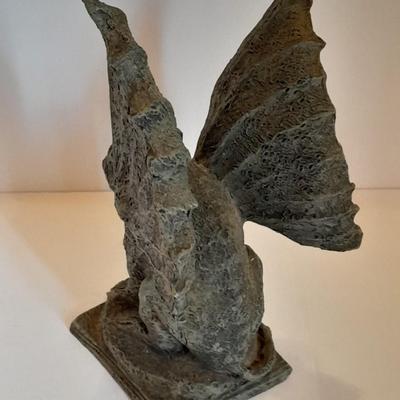 Antique Stone figure with small gargoyle figure