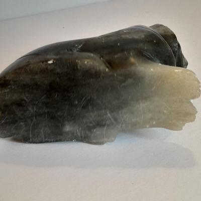 Antique Stone figure with small gargoyle figure