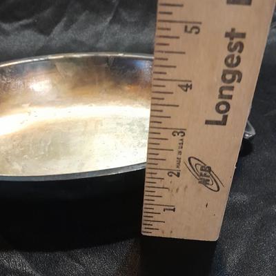 Silver Plate dishware 4 stemmed goblets Portugal signed and marked and a handled oval dish.