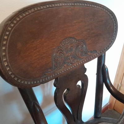 Antique cane seat Highchair with tray Very old!
