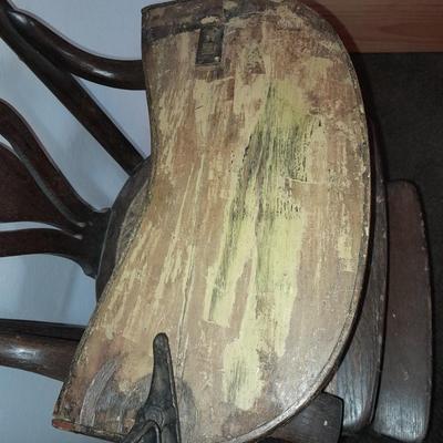 Antique cane seat Highchair with tray Very old!
