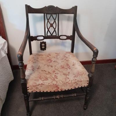 Antique Solid Oak Old English Armchair