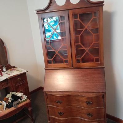 Antique claw footed MADDOX Mahogany Secretary Desk