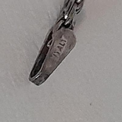 Stunning blue Stone pendant "Healing necklace" with marked .925 Italy chain.