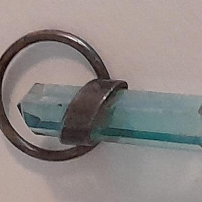 Stunning blue Stone pendant "Healing necklace" with marked .925 Italy chain.