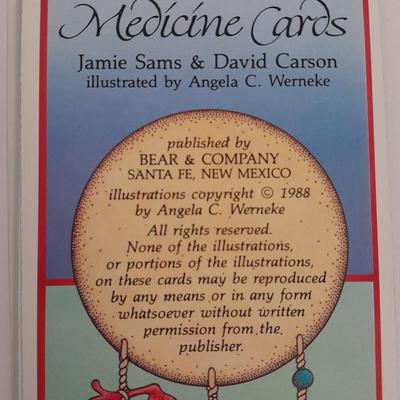 Jamie Sams & David Carson Medicine cards set with medicine cards hardback book.