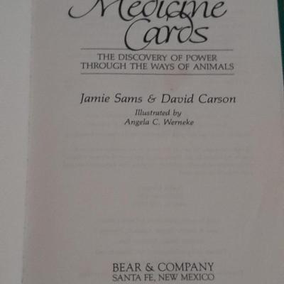 Jamie Sams & David Carson Medicine cards set with medicine cards hardback book.