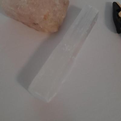 Healing stones, rose quartz, satin spar / selenite and Circle of stones Woman's journey to herself and more