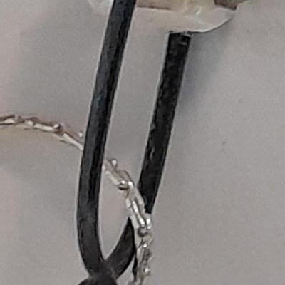 Clear raw point Quartz crystal Talisman pendant on marked India 925 Chain
