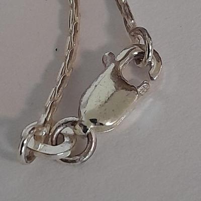 Clear raw point Quartz crystal Talisman pendant on marked India 925 Chain