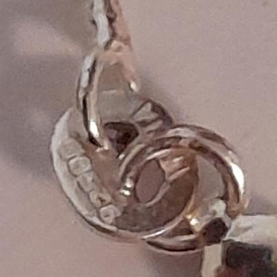 Clear raw point Quartz crystal Talisman pendant on marked India 925 Chain