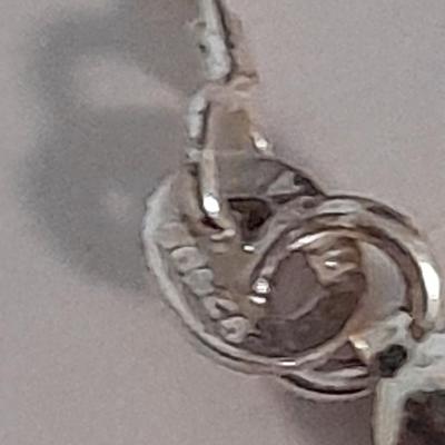 Clear raw point Quartz crystal Talisman pendant on marked India 925 Chain