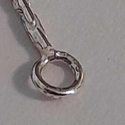 Clear raw point Quartz crystal Talisman pendant on marked India 925 Chain
