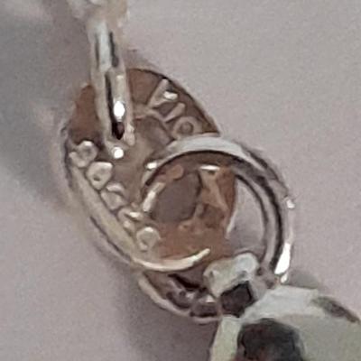 Clear raw point Quartz crystal Talisman pendant on marked India 925 Chain