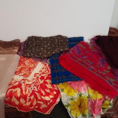 Assortment of beautiful silk scarves