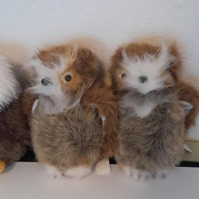 Collection of Plush birds, Chicken & baby, flamingo, owls, hawk and eagle