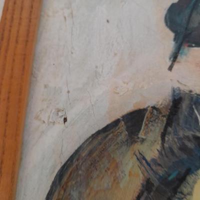 Original oil artwork Don Quixote Sancho Panza oil by Pepin 1985