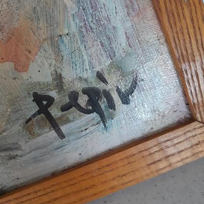 Original oil artwork Don Quixote Sancho Panza oil by Pepin 1985