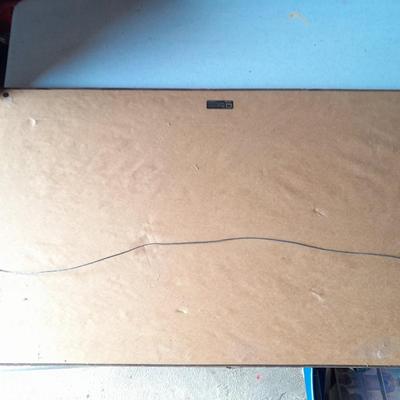 Antique framed military picture - gift from the members of the bronze float Racine post No, 76 American Legion