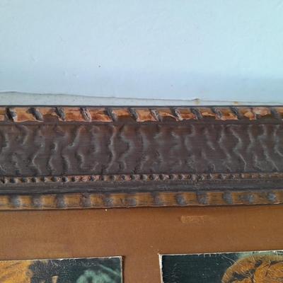 Antique framed military picture - gift from the members of the bronze float Racine post No, 76 American Legion