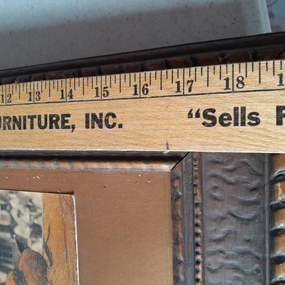 Antique framed military picture - gift from the members of the bronze float Racine post No, 76 American Legion