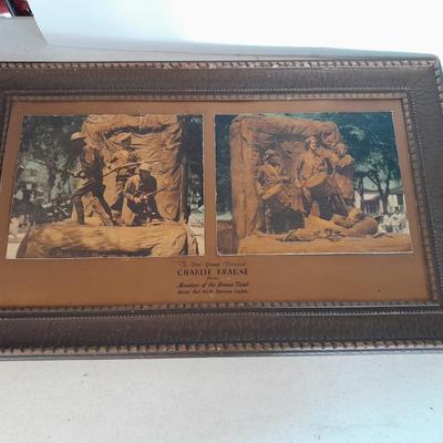 Antique framed military picture - gift from the members of the bronze float Racine post No, 76 American Legion