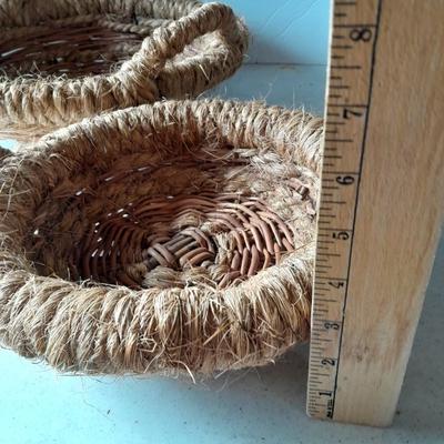 Two neat woven baskets