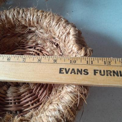 Two neat woven baskets