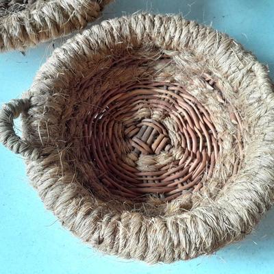 Two neat woven baskets