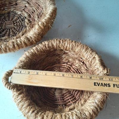 Two neat woven baskets