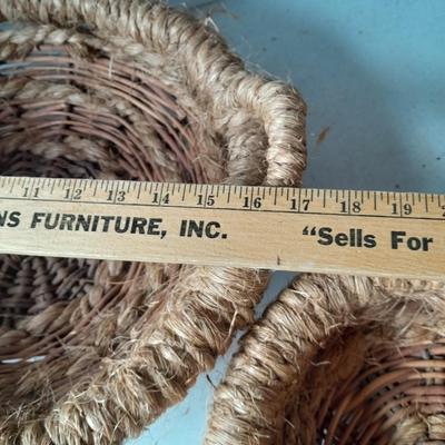 Two neat woven baskets