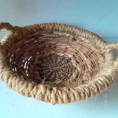 Two neat woven baskets