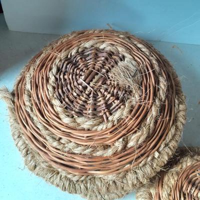 Two neat woven baskets